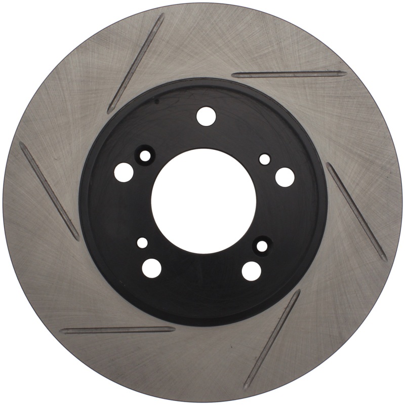 Acura Integra Brake Rotor (1) - Front Right - Stoptech - Slotted Sport - Black - `97-`01 Acura Integra Brake Rotor (1) - Front Right - Stoptech - Slotted Sport - Black - `97-`01