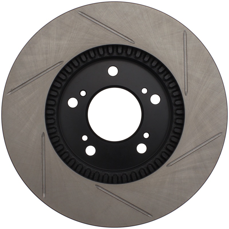Honda CR-V Brake Rotor (1) - Front Right - Stoptech - Slotted Sport - Black - `97-`01