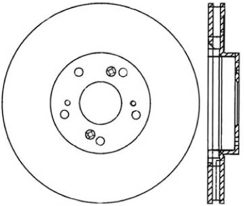 Acura ILX Brake Rotor (1) - Front Left - Stoptech - Slotted Sport Cryo - Black - `13-`15 Acura ILX Brake Rotor (1) - Front Left - Stoptech - Slotted Sport Cryo - Black - `13-`15