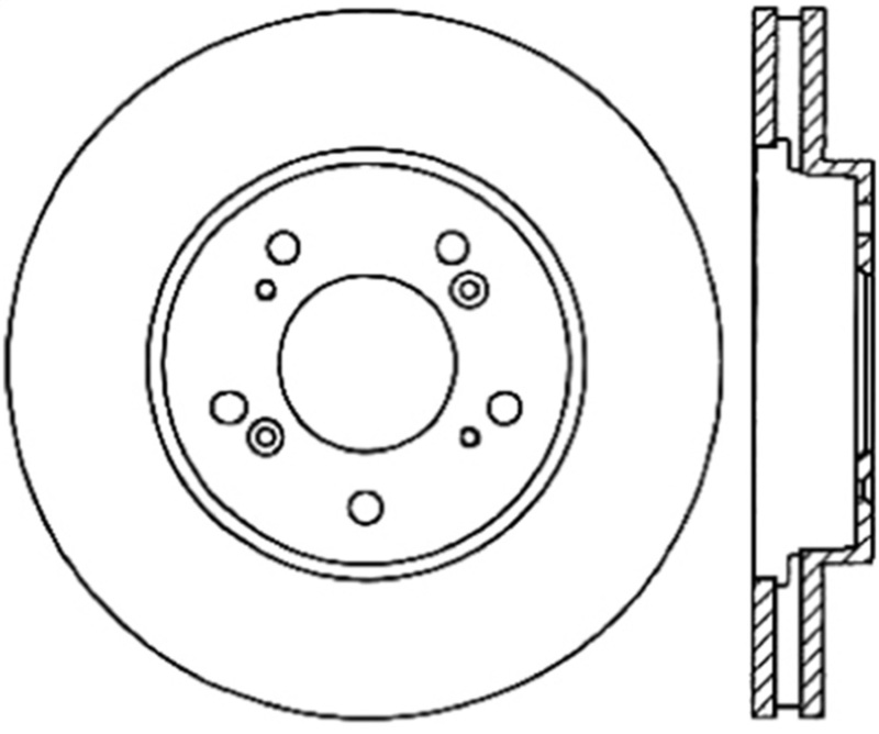 Honda Odyssey Brake Rotor (1) - Front Left - Stoptech - Slotted Cryo - Black - `05-`10 Honda Odyssey Brake Rotor (1) - Front Left - Stoptech - Slotted Cryo - Black - `05-`10