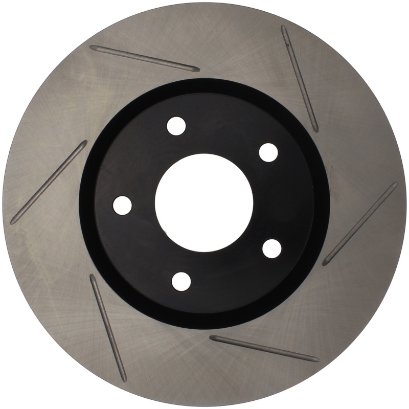 Infiniti G35 Brake Rotor (1) - Front Right - Stoptech - Slotted Sport - Black - `03-`05 Infiniti G35 Brake Rotor (1) - Front Right - Stoptech - Slotted Sport - Black - `03-`05