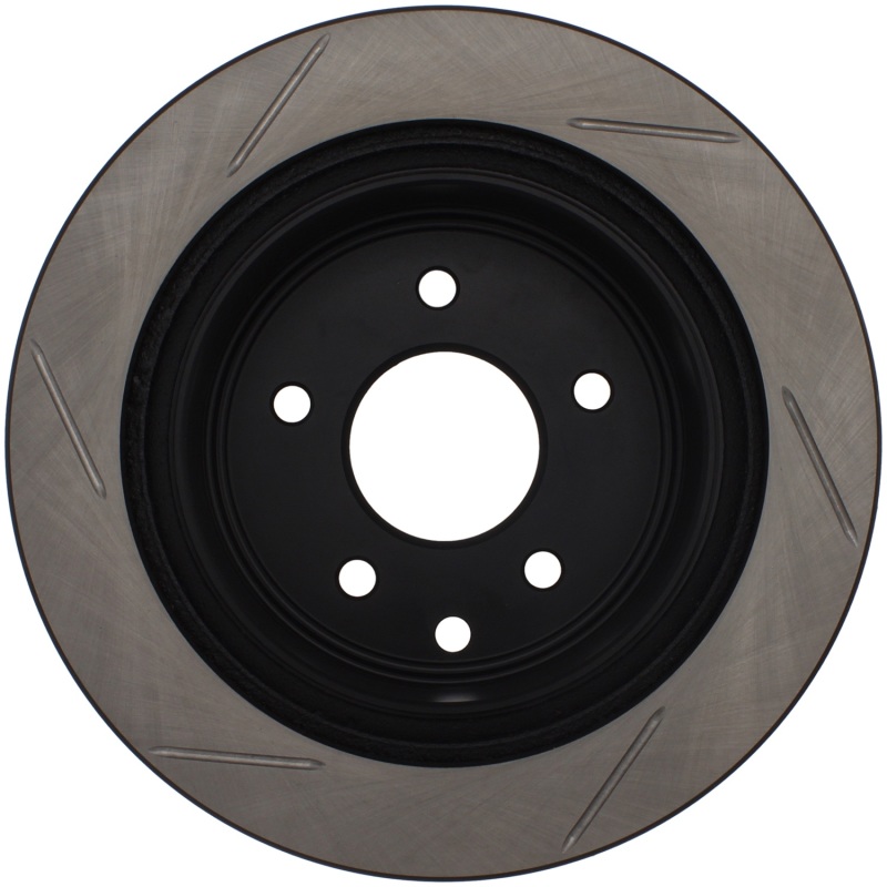 Nissan X Trail Brake Rotor (1) - Rear Left - Stoptech - Slotted Sport - Black E-Coated - `02-`18
