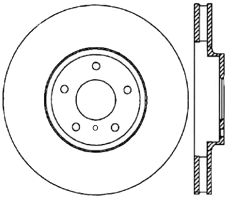 Infiniti EX Brake Rotor (1) - Front Right - Stoptech - Slotted Cryo - Black E-Coat - 2013 Infiniti EX Brake Rotor (1) - Front Right - Stoptech - Slotted Cryo - Black E-Coat - 2013