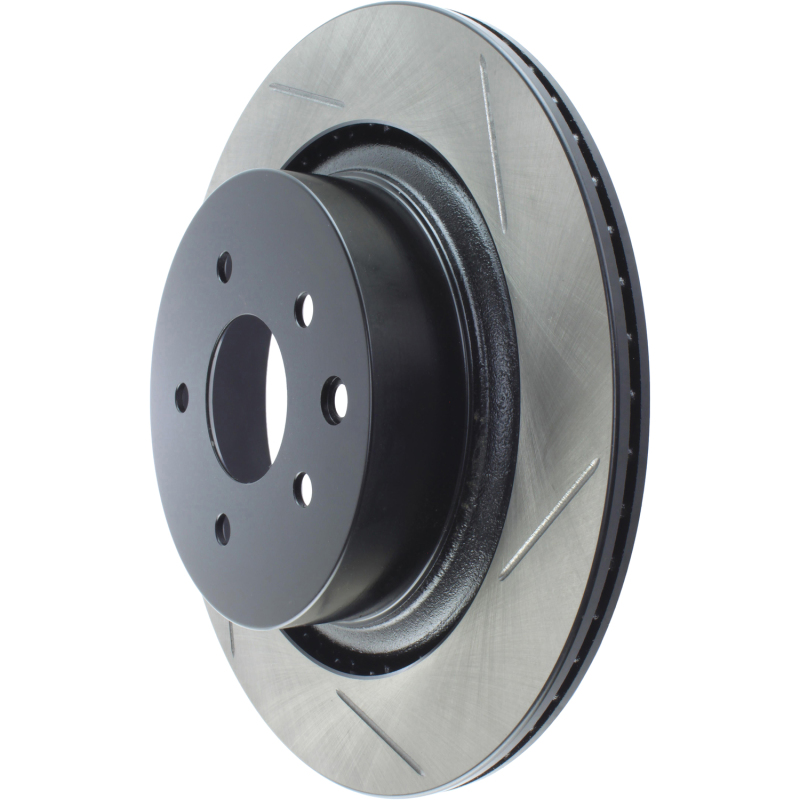 Infiniti G37 Brake Rotor (1) - Rear Left - Stoptech - Slotted Sport - Black - `08-`13