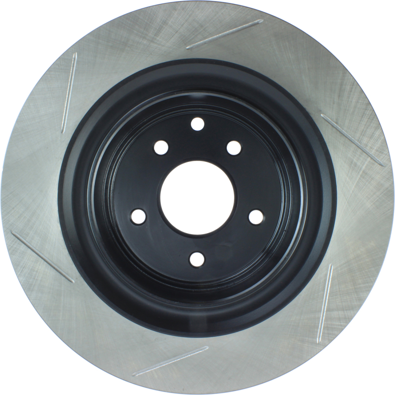 Infiniti G37 Brake Rotor (1) - Rear Left - Stoptech - Slotted Sport - Black - `08-`13