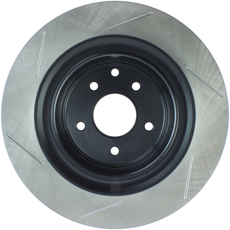Infiniti G37 Brake Rotor (1) - Rear Left - Stoptech - Slotted Sport - Black - `08-`13
