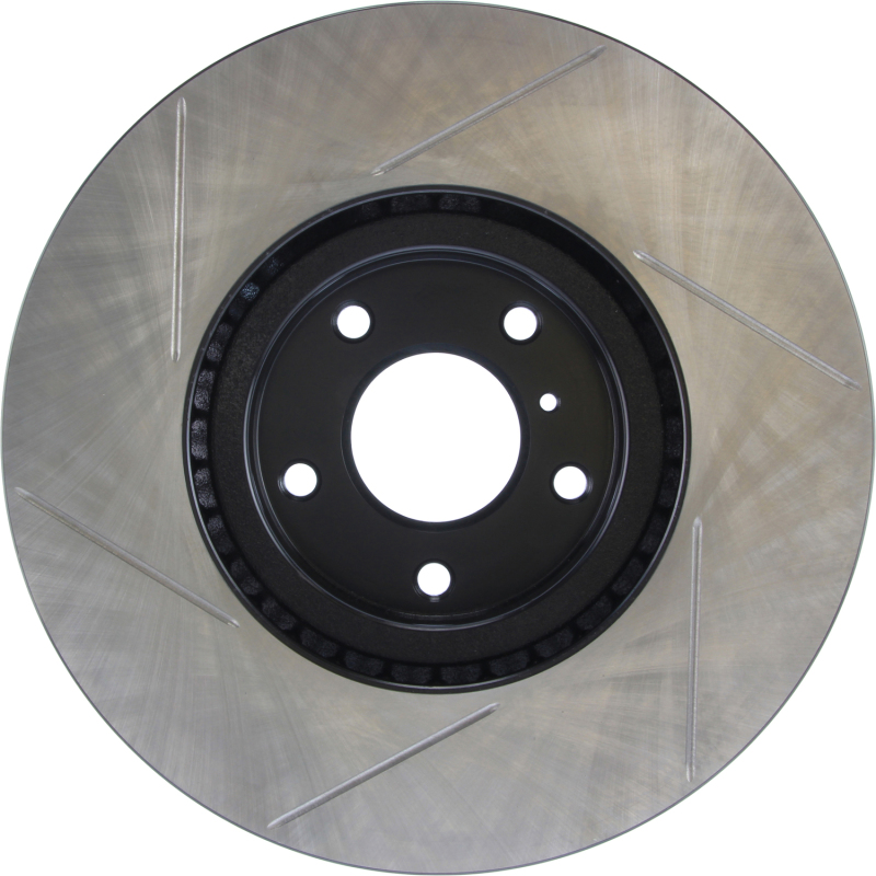 Infiniti G37 Brake Rotor (1) - Front Left - Stoptech - Slotted Sport - Black E-Coated - `08-`13
