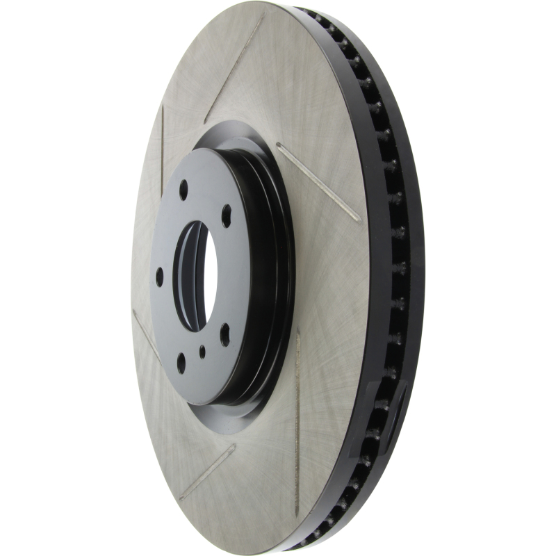 Infiniti G37 Brake Rotor (1) - Front Right - Stoptech - Slotted Sport - Black - `08-`13