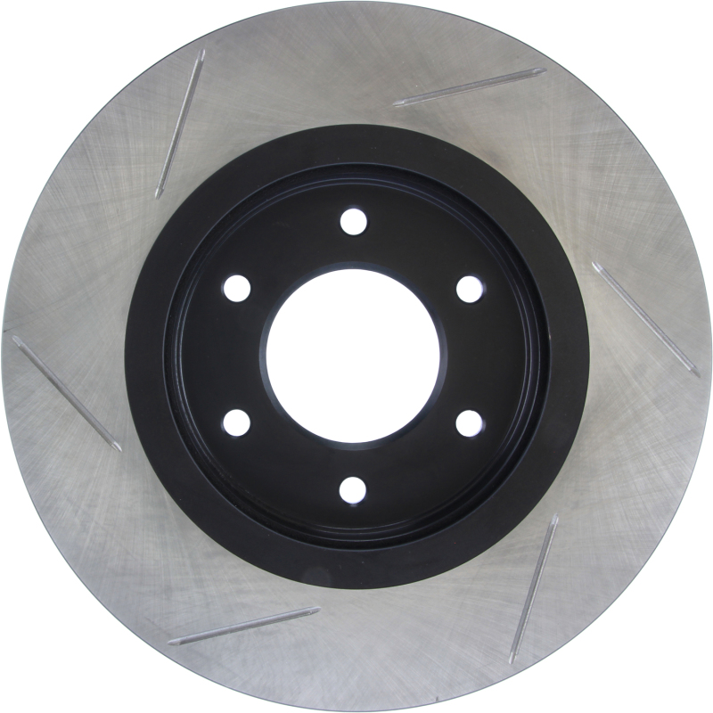 Nissan Armada Brake Rotor (1) - Front Left - Stoptech - Slotted Sport - Black - `08-`18