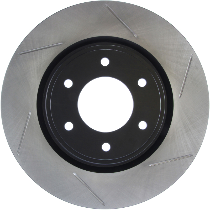 Nissan Armada Brake Rotor (1) - Front Left - Stoptech - Slotted Sport - Black - `08-`18