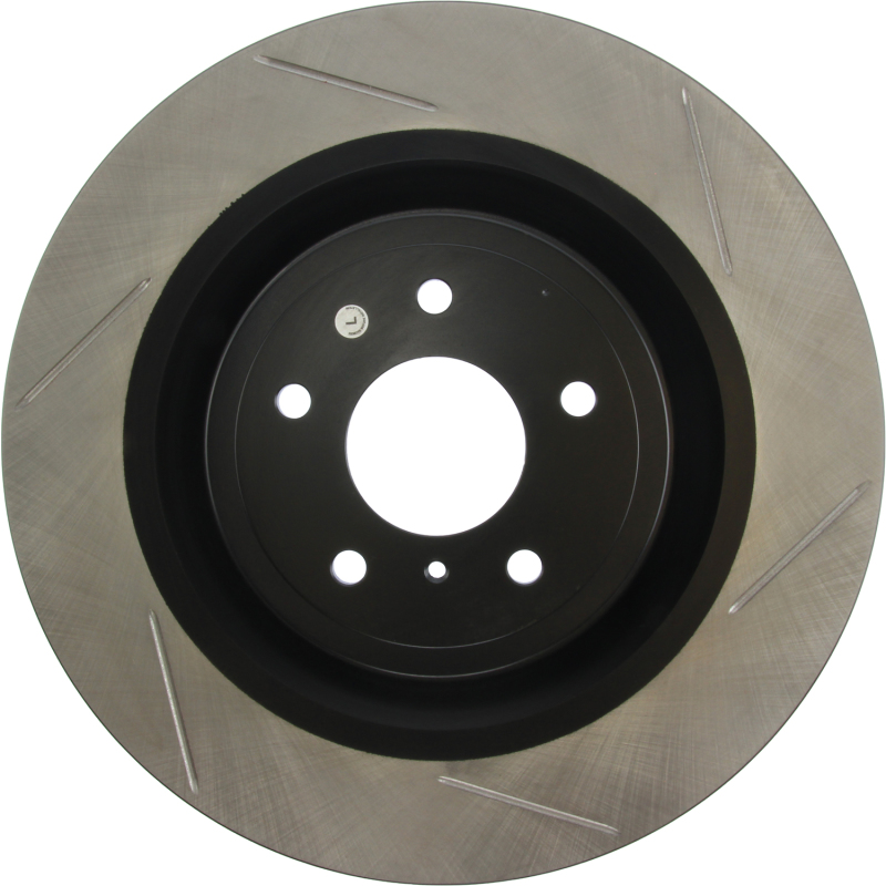 Infiniti G37 Brake Rotor (1) - Front Left - Stoptech - SportStop Slotted, Black E-Coated - Black - `08-`13