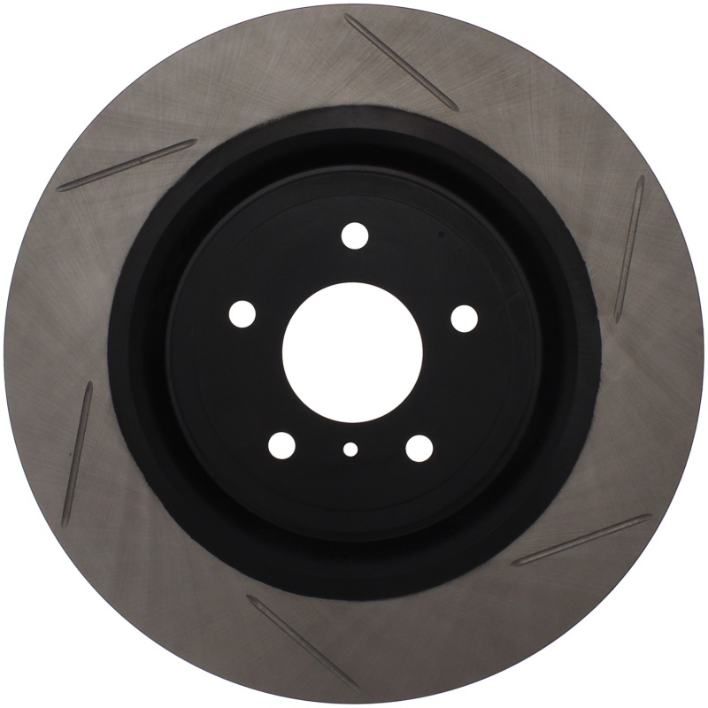 Nissan 370Z Brake Rotor (1) - Front Left - Stoptech - SportStop Slotted, Black E-Coated - Black - `09-`19 Nissan 370Z Brake Rotor (1) - Front Left - Stoptech - SportStop Slotted, Black E-Coated - Black - `09-`19