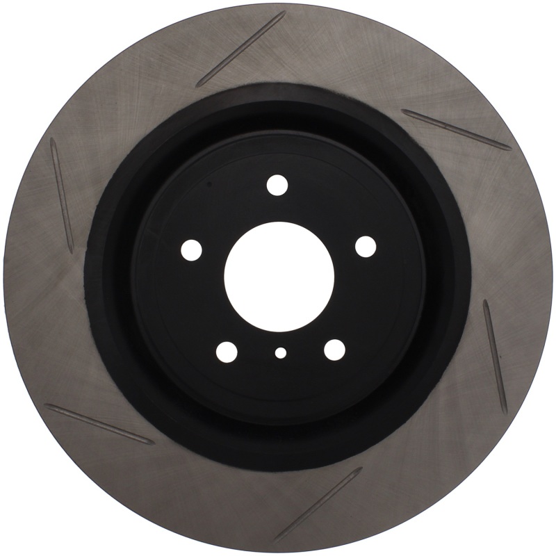 Nissan 370Z Brake Rotor (1) - Front Right - Stoptech - Slotted Sport - Black - `09-`19 Nissan 370Z Brake Rotor (1) - Front Right - Stoptech - Slotted Sport - Black - `09-`19