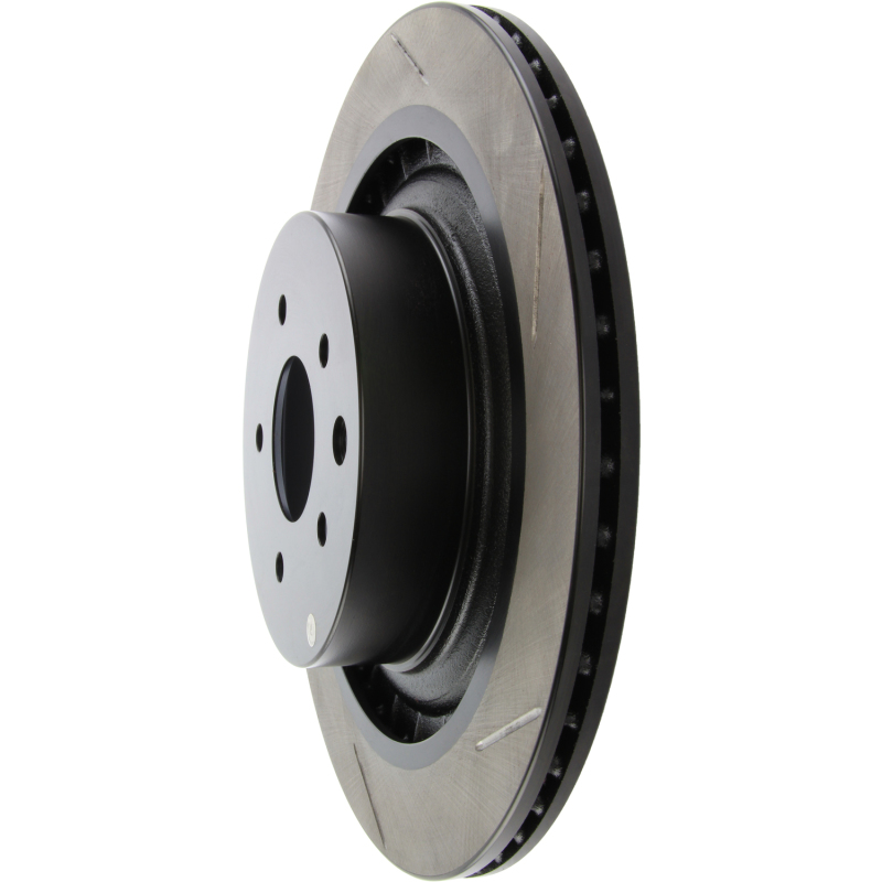 Infiniti G37 Brake Rotor (1) - Rear Left - Stoptech - Slotted Sport - Black - `08-`13