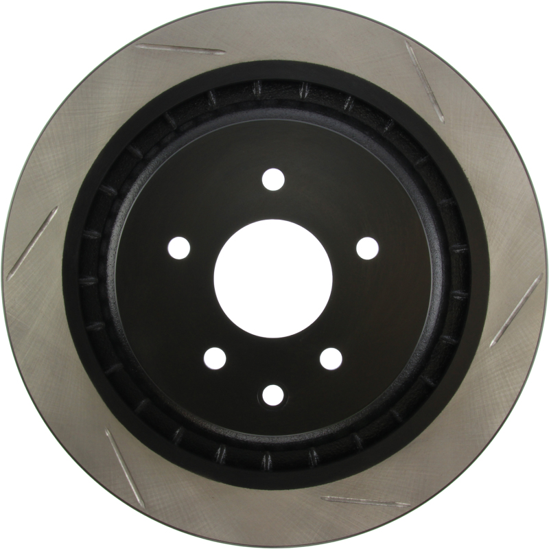 Infiniti G37 Brake Rotor (1) - Rear Left - Stoptech - Slotted Sport - Black - `08-`13