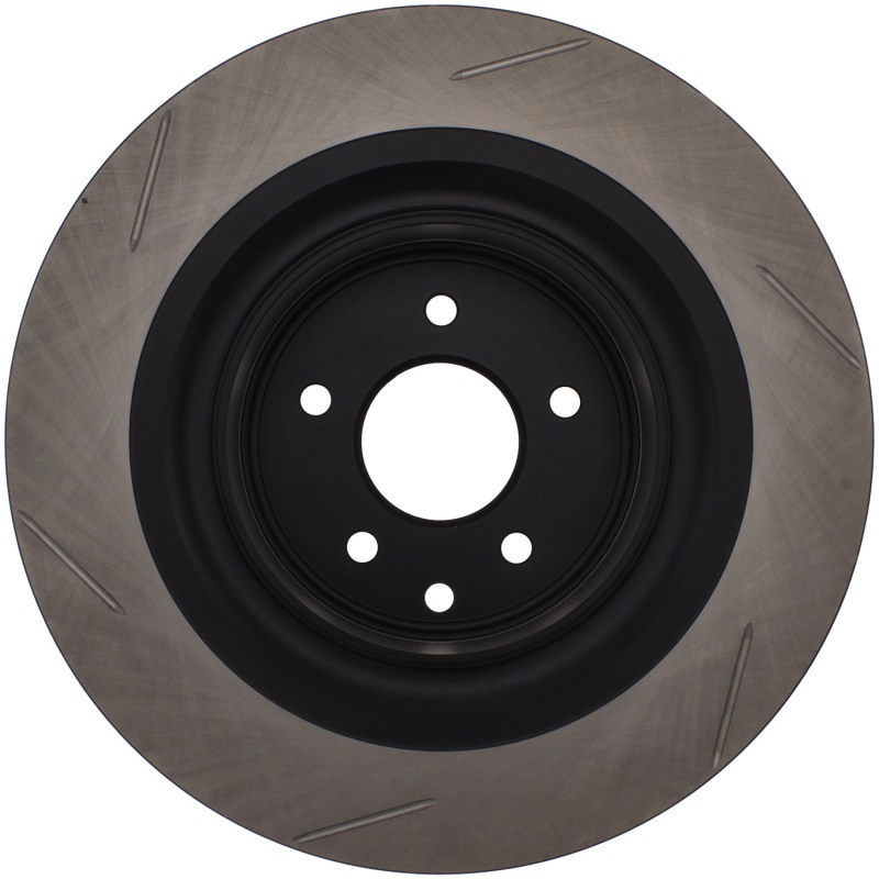 Infiniti G37 Brake Rotor (1) - Rear Left - Stoptech - Slotted Sport - Black - `08-`13