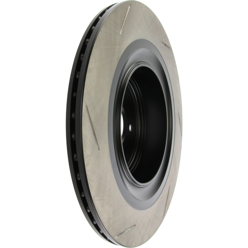 Nissan 370Z Brake Rotor (1) - Rear Left - Stoptech - Slotted Sport - Black - `09-`19