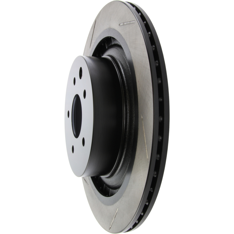 Infiniti G37 Brake Rotor (1) - Rear Right - Stoptech - Slotted - Black - `08-`13