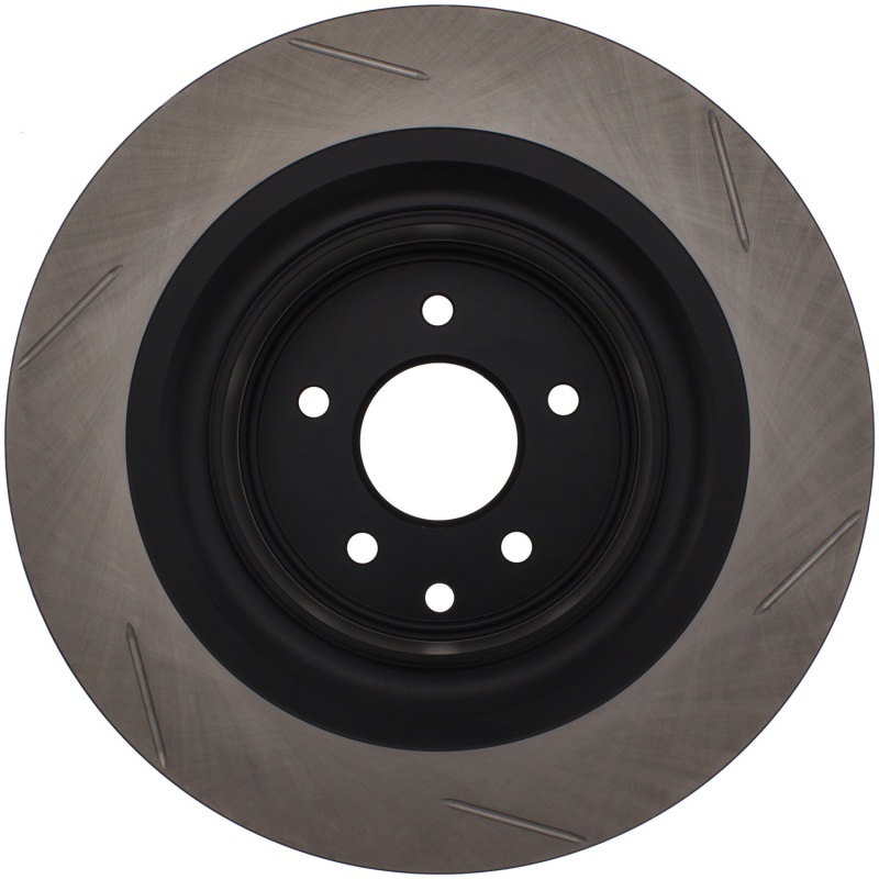 Nissan 370Z Brake Rotor (1) - Rear Right - Stoptech - Slotted - Black - `09-`19