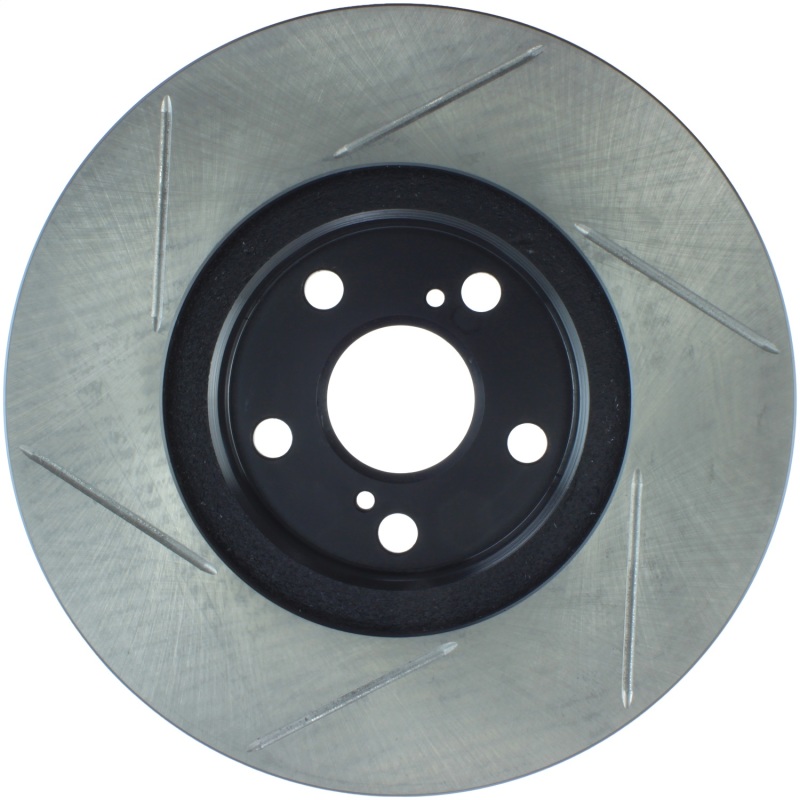 Pontiac Vibe Brake Rotor (1) - Front Left - Stoptech - Slotted Sport - Black - `03-`08