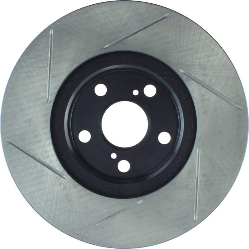 Pontiac Vibe Brake Rotor (1) - Front Left - Stoptech - Slotted Sport - Black - `03-`08