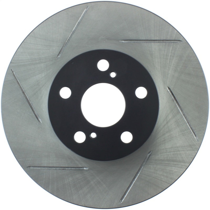 Pontiac Vibe Brake Rotor (1) - Front Right - Stoptech - Slotted Sport - Black - `03-`08