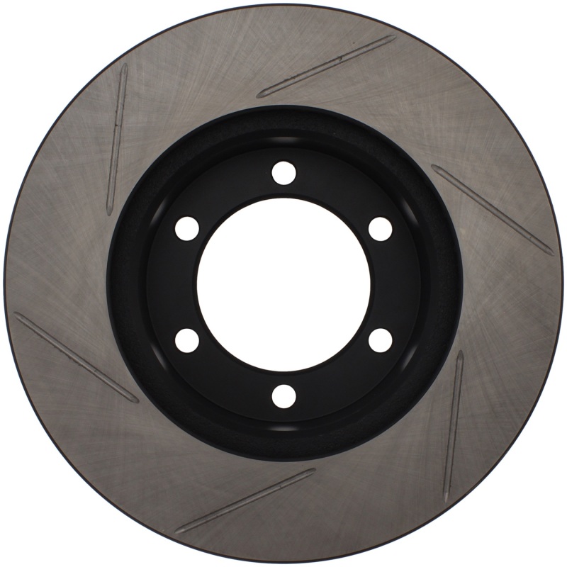Toyota Sequoia Brake Rotor (1) - Front Left - Stoptech - Slotted - Black - `01-`07