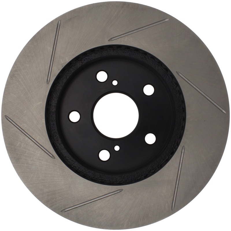 Toyota Camry Brake Rotor (1) - Front Left - Stoptech - Slotted - Black - `02-`06