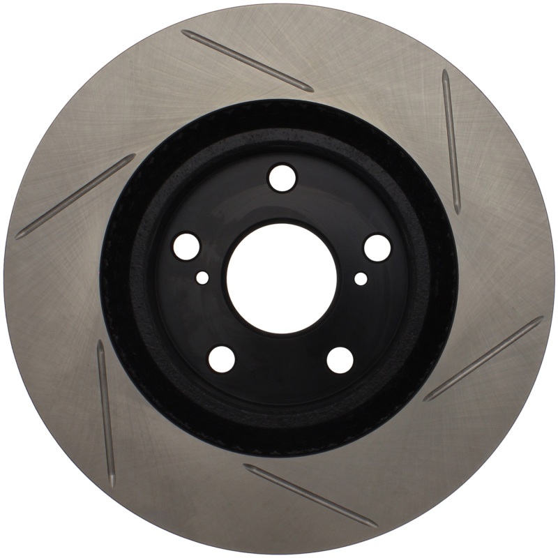 Toyota Corolla iM Brake Rotor (1) - Front Right - Stoptech - Slotted Sport - Black - `17-`18