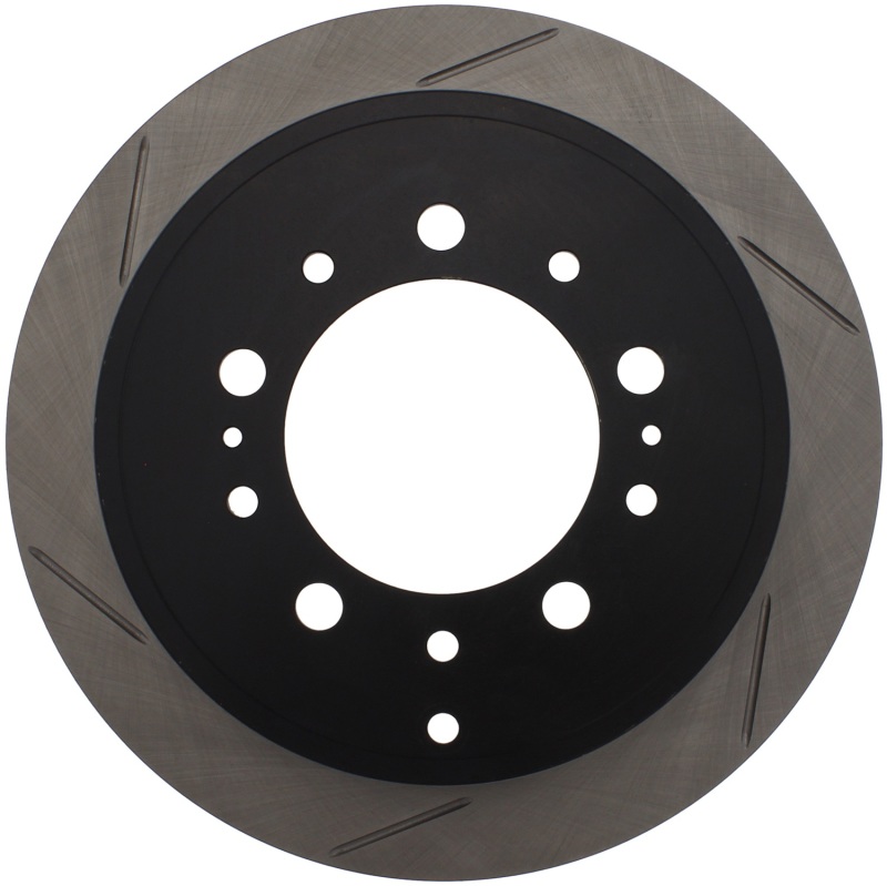 Toyota Land Cruiser Brake Rotor (1) - Rear Right - Stoptech - Slotted - Black - `08-`19