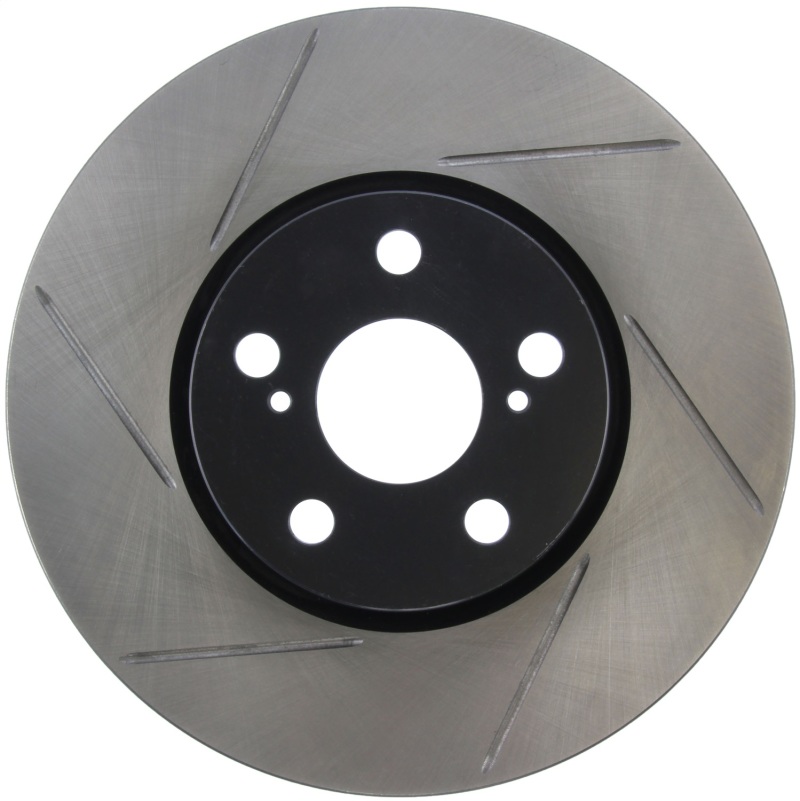 Toyota Corolla Brake Rotor (1) - Front Right - Stoptech - Slotted Sport - Black - `09-`19