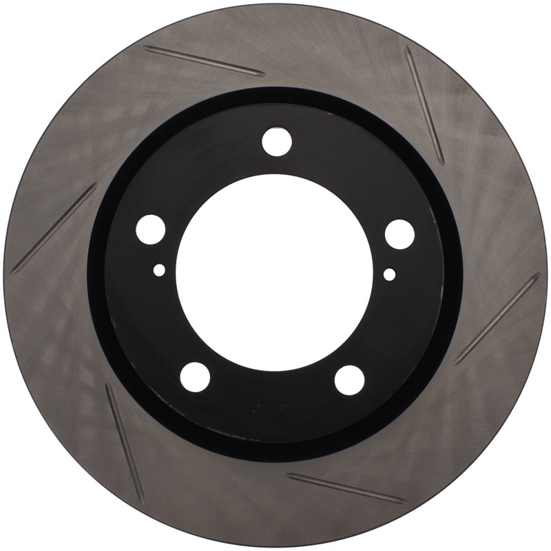Toyota Land Cruiser Brake Rotor (1) - Front Left - Stoptech - Slotted Sport - Black - `08-`19