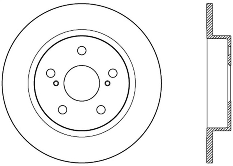 Scion tC Brake Rotor (1) - Rear Left - Stoptech - Slotted Sport - Black - `11-`13