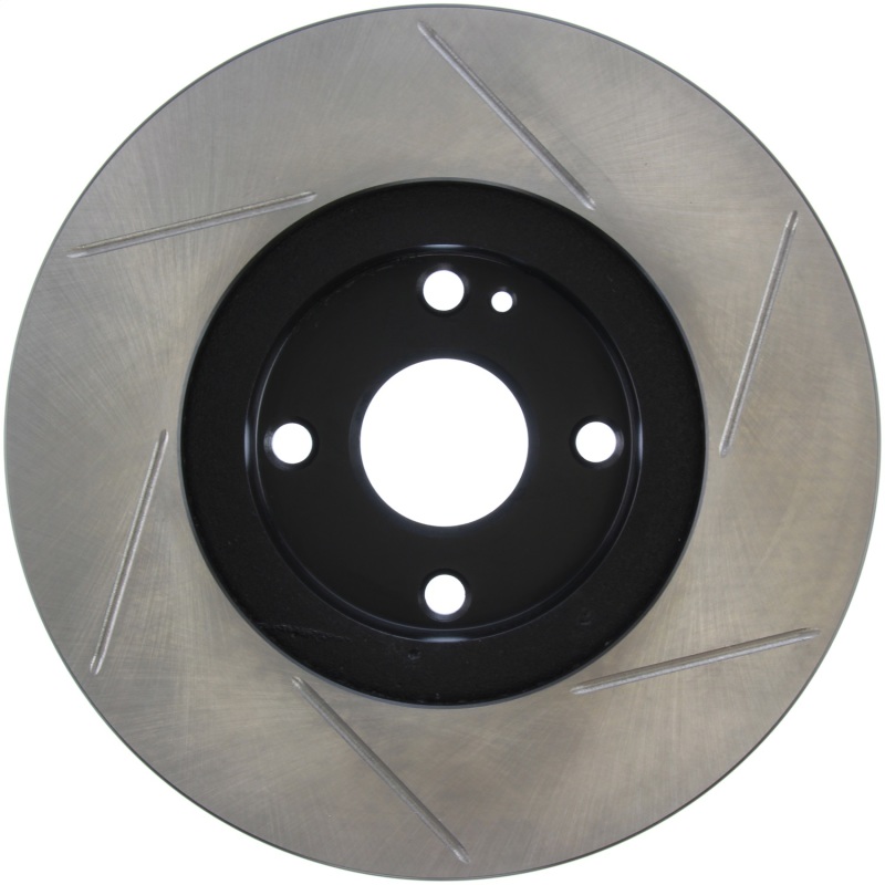 Mazda Miata Brake Rotor (1) - Front Right - Stoptech - Slotted - Black - `01-`05