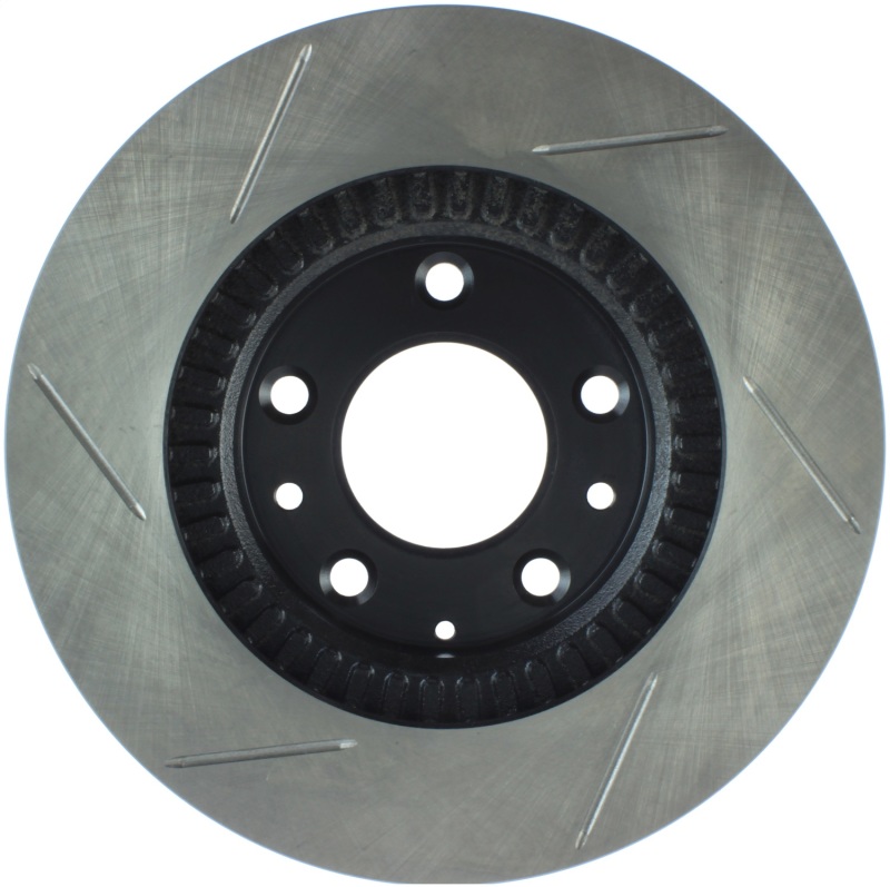 Mazda MX-5 Brake Rotor (1) - Front Left - Stoptech - Slotted Sport - Black - `10-`15