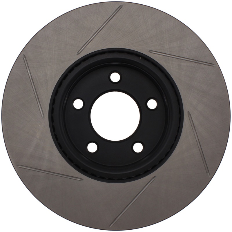 Mazda 3 Brake Rotor (1) - Front Right - Stoptech - Slotted Sport - Black - `07-`13
