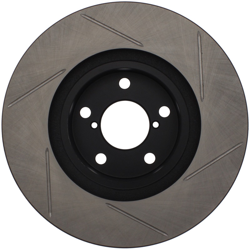 Subaru Legacy Brake Rotor (1) - Front Right - Stoptech - Sport Slotted - Black - `90-`05
