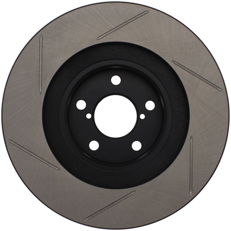 Subaru Baja Brake Rotor (1) - Front Right - Stoptech - Slotted Sport - Black - `03-`06
