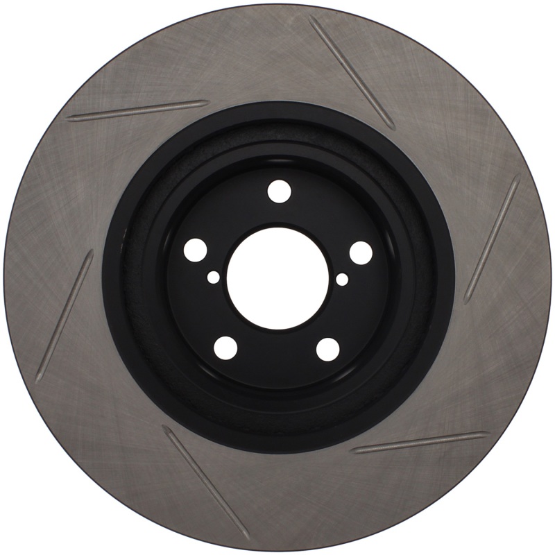 Subaru Baja Brake Rotor (1) - Front Right - Stoptech - Slotted Sport - Black - `04-`06