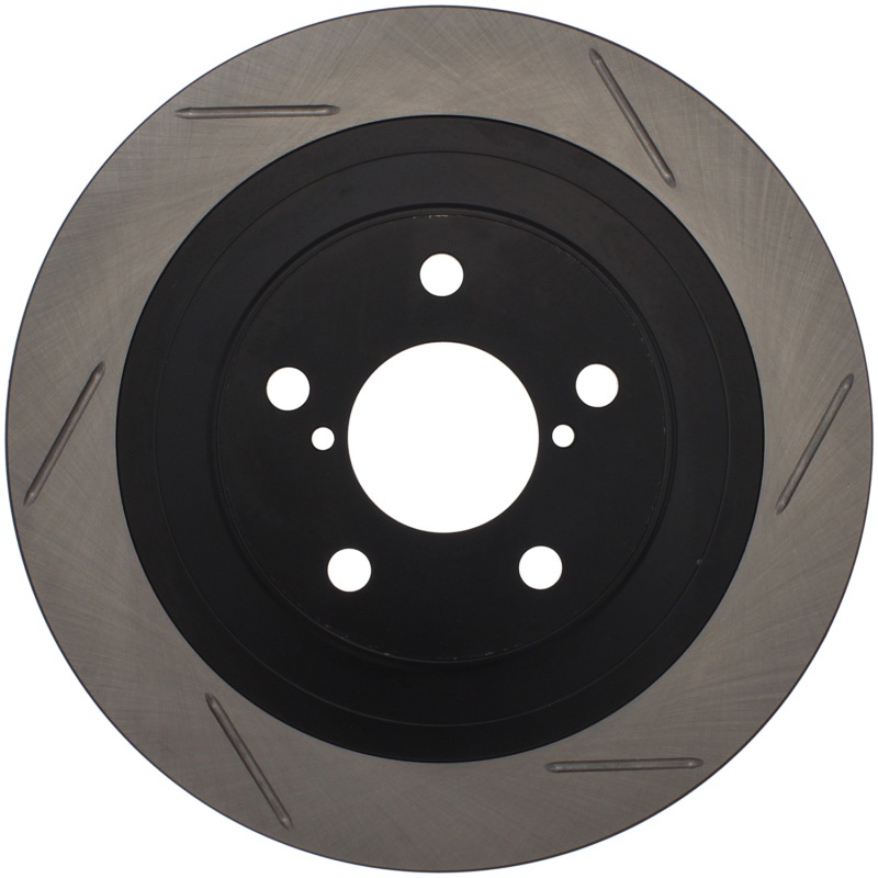 Subaru Legacy Brake Rotor (1) - Rear Right - Stoptech - Slotted Sport - Black E-Coated - `05-`09
