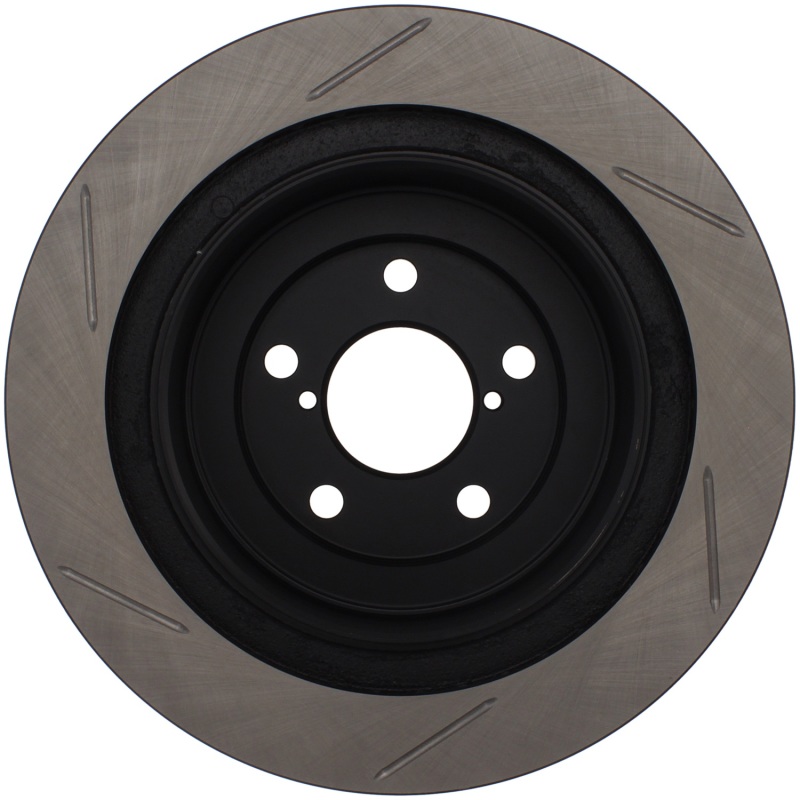 Subaru Legacy Brake Rotor (1) - Rear Right - Stoptech - Slotted Sport - Black E-Coated - `05-`09