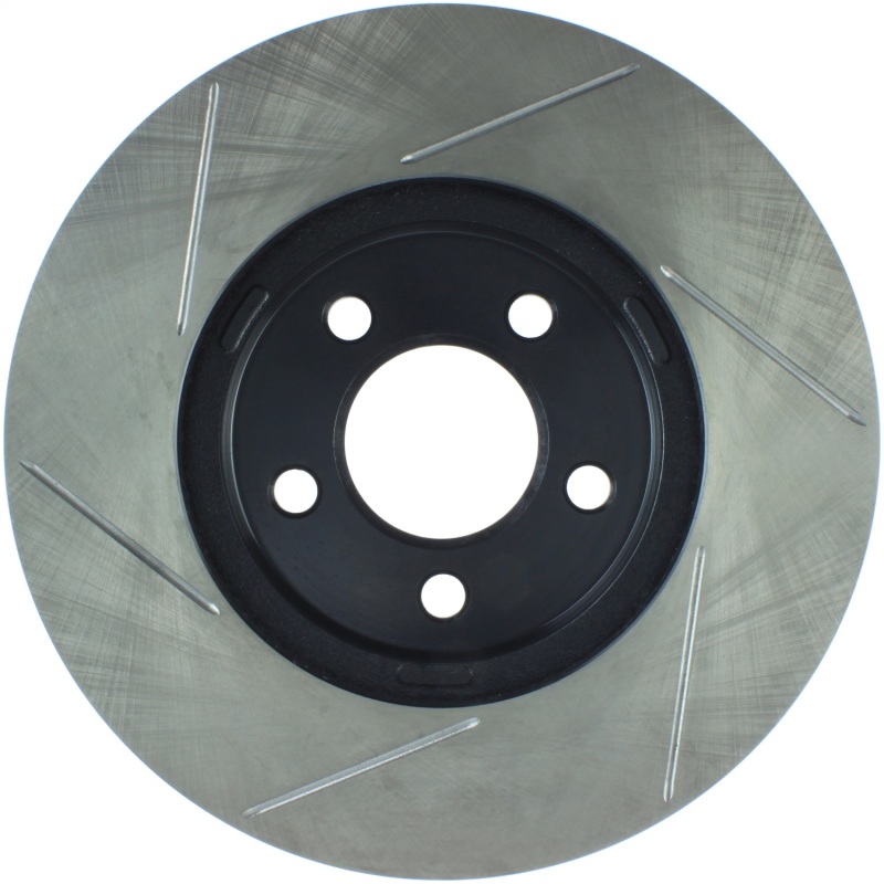 Ford Crown Victoria Brake Rotor (1) - Front Left - Stoptech - Slotted Sport - Black - `03-`11