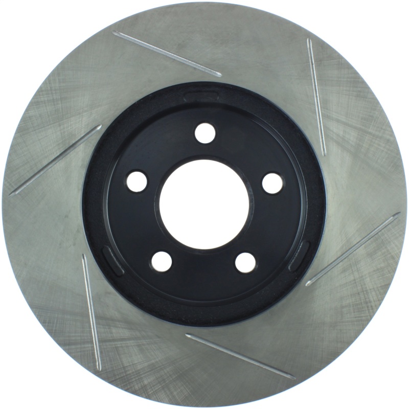 Ford Crown Victoria Brake Rotor (1) - Front Right - Stoptech - Slotted Sport - Black - `03-`11