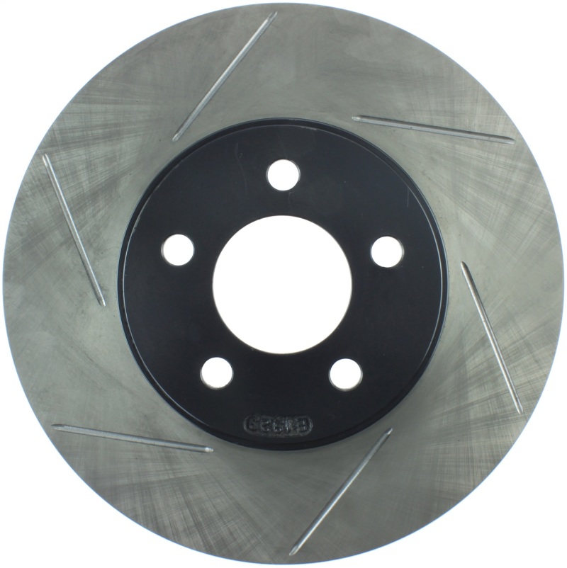 Ford Crown Victoria Brake Rotor (1) - Front Right - Stoptech - Slotted Sport - Black - `03-`11