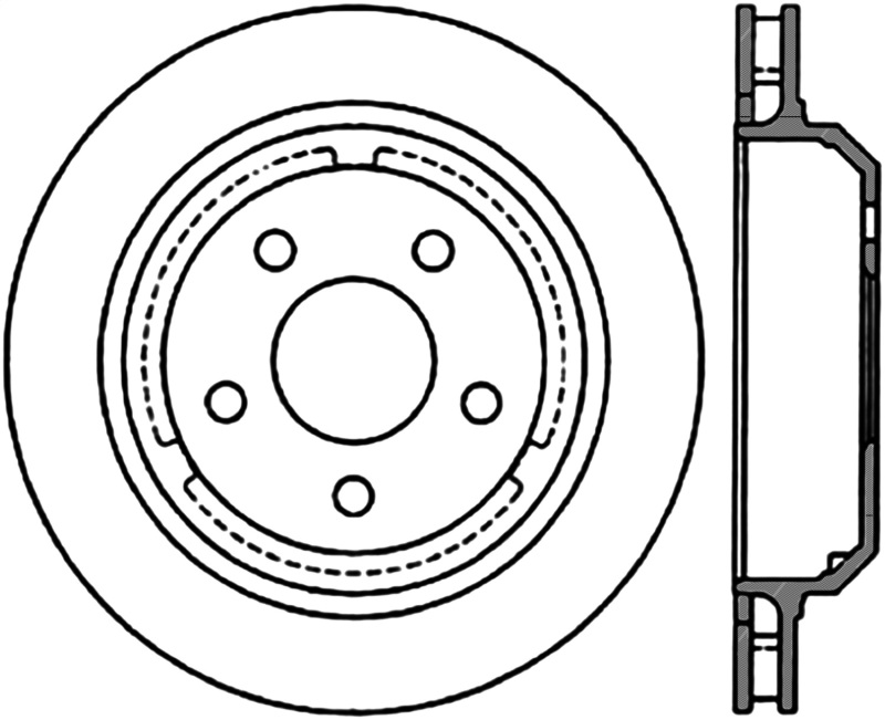 Chevrolet Camaro Brake Rotor(1) - Left Rear - Stoptech - Slotted Cryo Sport Rotor - Black - `98-`02 Chevrolet Camaro Brake Rotor(1) - Left Rear - Stoptech - Slotted Cryo Sport Rotor - Black - `98-`02