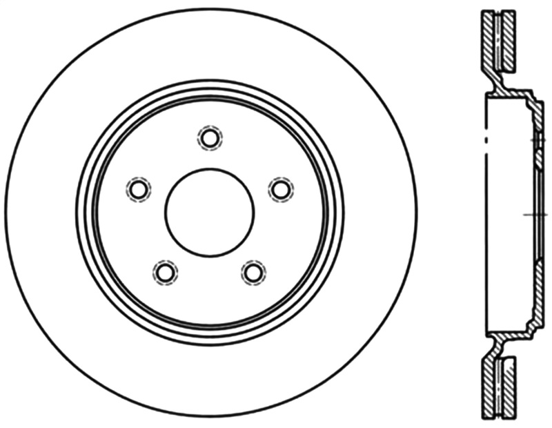 Cadillac XLR Brake Rotor (1) - Rear Right - Stoptech - Slotted Cryo - Black - `06-`08 Cadillac XLR Brake Rotor (1) - Rear Right - Stoptech - Slotted Cryo - Black - `06-`08