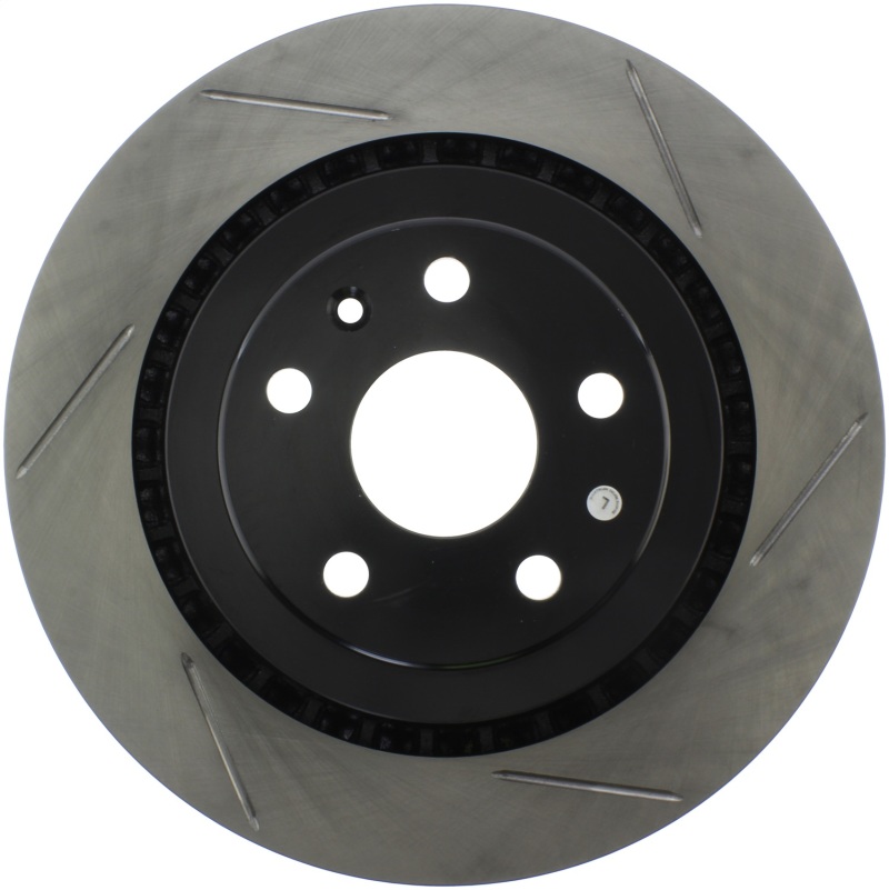 Cadillac ATS Brake Rotor - Rear Left - Stoptech - Sport Slotted - Black - `16-`19 Cadillac ATS Brake Rotor - Rear Left - Stoptech - Sport Slotted - Black - `16-`19