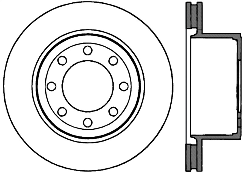 Ford F-350 Super Duty Brake Rotor (1) - Rear Left - Stoptech - Sport Slotted + Cryo-Treated - Black - `05-`12 Ford F-350 Super Duty Brake Rotor (1) - Rear Left - Stoptech - Sport Slotted + Cryo-Treated - Black - `05-`12