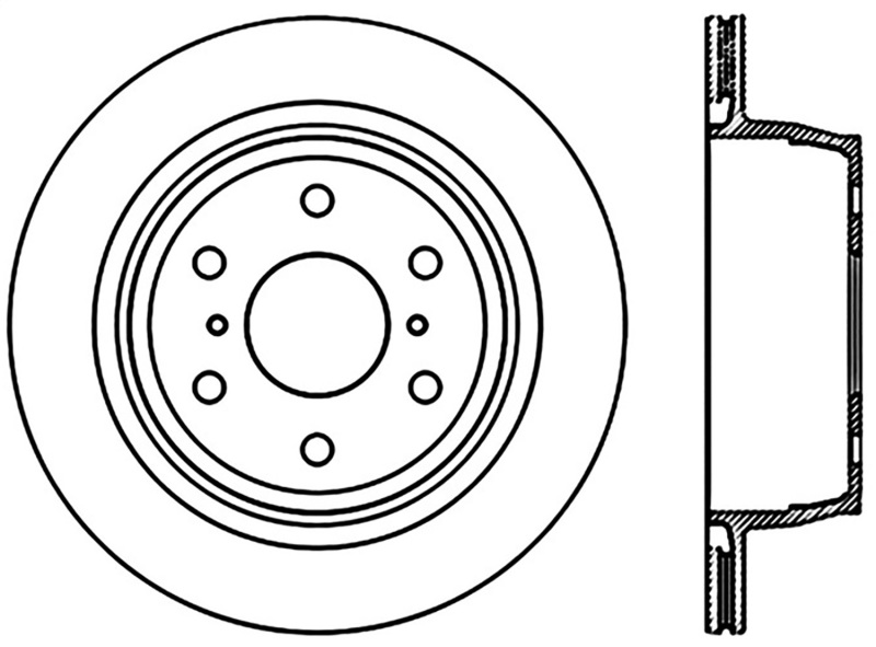 GMC Sierra Brake Rotor (1) - Rear Left - Stoptech - Slotted Sport Cryo - Black - `07-`14 GMC Sierra Brake Rotor (1) - Rear Left - Stoptech - Slotted Sport Cryo - Black - `07-`14