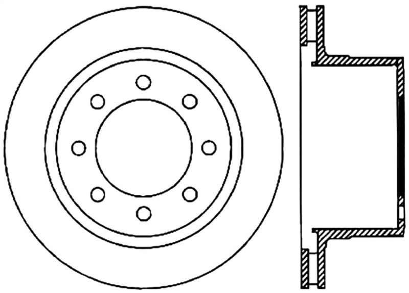 Dodge Ram 2500 Brake Rotor (1) - Rear Right - Stoptech - Slotted CRYO - Black - `03-`08 Dodge Ram 2500 Brake Rotor (1) - Rear Right - Stoptech - Slotted CRYO - Black - `03-`08